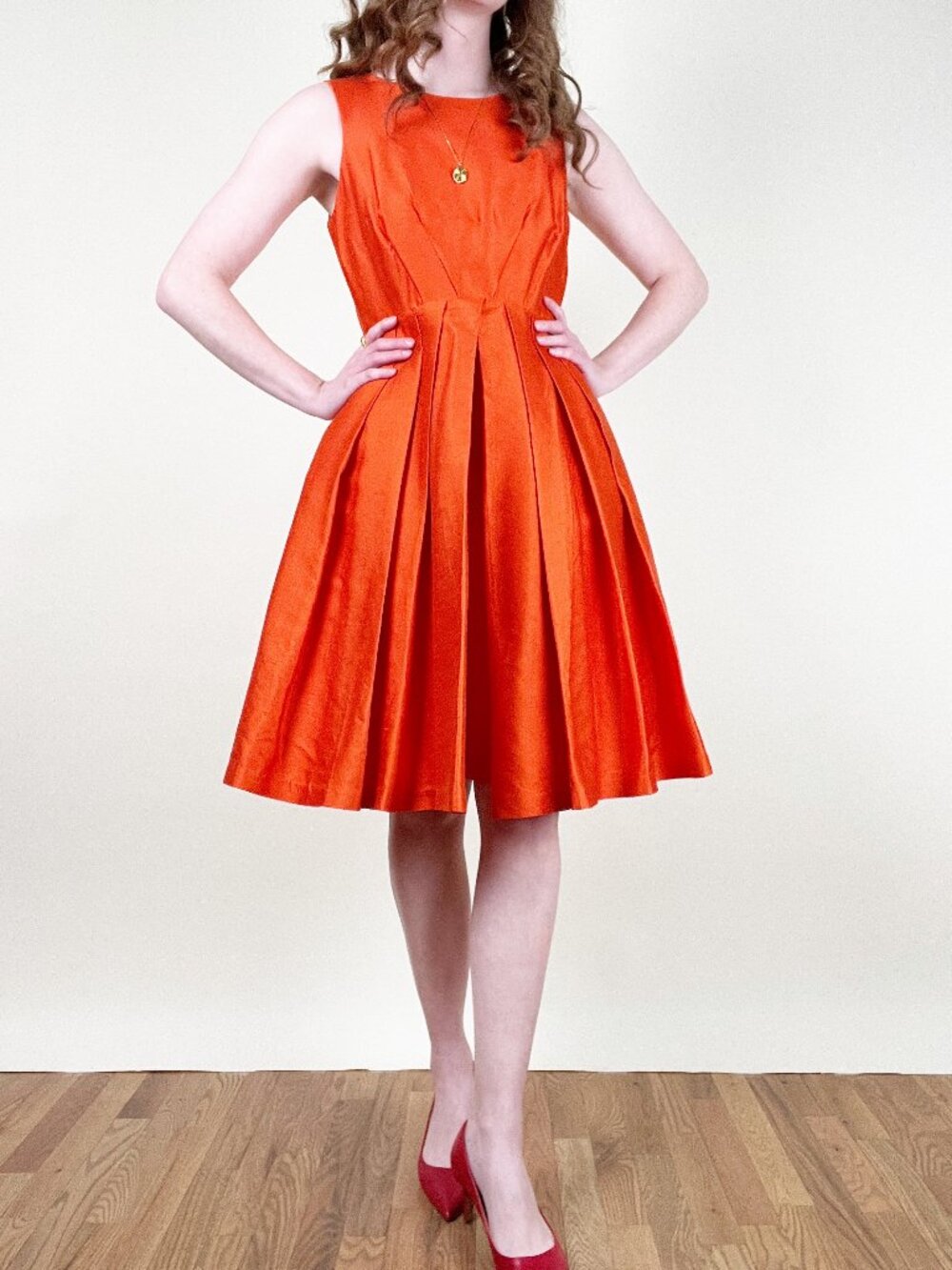 Vintage Silk Midi Dress 60s Inspired Mod Party Cocktail Wedding Guest Y2K 2000s